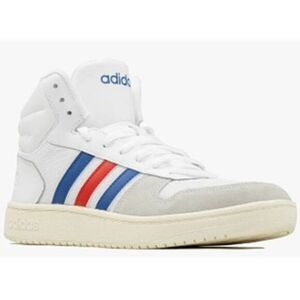 Adidas Men's Hoops 2.0‎ Mid Basketball Shoe Mid Top 3Stripes Size 9 Sports White